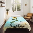 thumbnail image 4 of Farm Sunflowers Tapestry for Bedroom Wall Hanging Tapestry, Idyllic Country Botanical Bee Turquoise Ceiling Backdrop Tapestries Poster Blanket Wall Decor for Teens Room Living Room Dorm 55" x 73", 4 of 8
