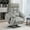 Gray, variant on Manual Reclining Chair Lovely Swivel Glider Rocker Chair for Living Room Bedroom Studio, Manual Recliner Armchair 360° Swivel Boucle Upholstered Nursery Armchair