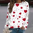 thumbnail image 2 of VBARHMQRT Chandail en Molleton Col Rond Femme Amoureux Vacances Souvent Col Rond Sans Capuche Pulls Imprimés, 2 of 4