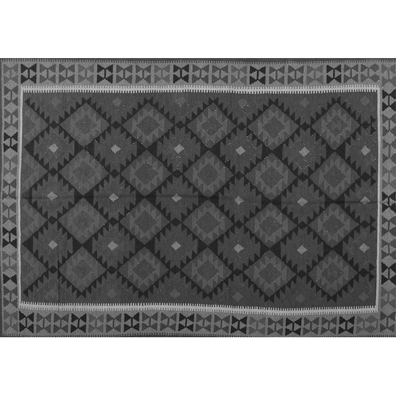 Ahgly Company Indoor Rectangle Oriental Gray Traditional Area Rugs, 7' x 10'