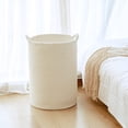 thumbnail image 3 of 58L Woven Laundry Basket,Cotton Tall Laundry Hamper for Blankets,Clothes,Pillows,Toys,Shoes Large Laundry Bin White, 3 of 5
