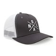 thumbnail image 3 of International Tie Premium New Orleans NOLA Hat for Men and Women – Snapback Trucker Baseball Cap (Grey/White), 3 of 3