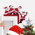 thumbnail image 2 of Santa Claus Wapiti Wooden Door Corner Sticker Holiday Party Door Corner Decoration Sticker, 2 of 6