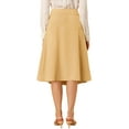 thumbnail image 3 of Allegra K Women's Pleated Retro Midi High Waist Skirt, 3 of 6