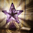 thumbnail image 2 of Árbol de Navidad Top Star CVHOMEDECO Purple Glittered 3D, 2 of 8