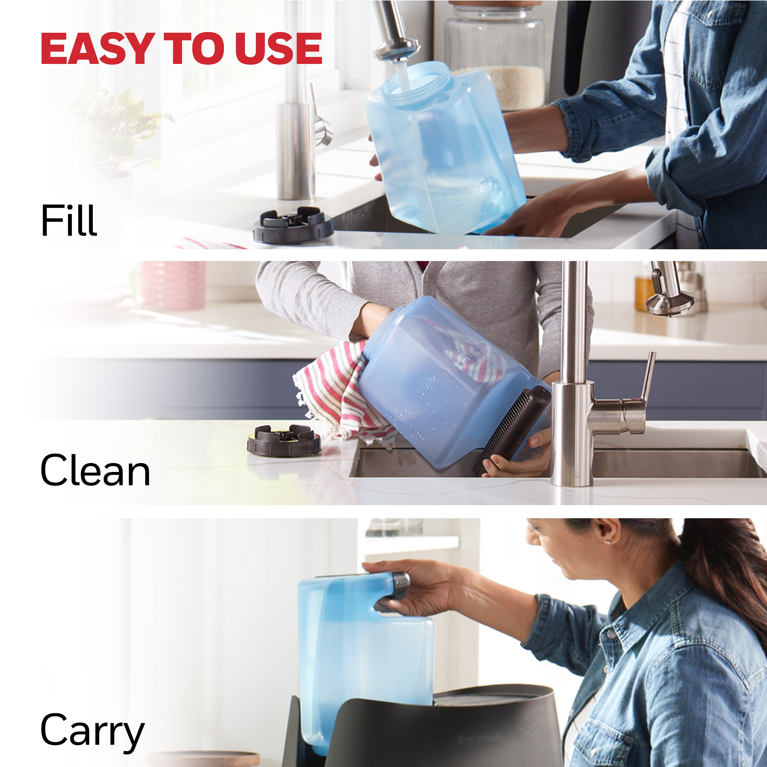 Honeywell Cool Moisture 1.1 gal Humidifier, Black, HCM350B