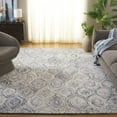 thumbnail image 2 of SAFAVIEH Ikat Kim Geometric Wool Area Rug, Silver/Grey, 9' x 12', 2 of 7