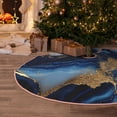 thumbnail image 5 of Balery Navy Blue Marble Printed Christmas Tree Skirt , Merry Christmas Party Christmas Tree Decoration,Adjustable Tree Skirt-36", 5 of 6