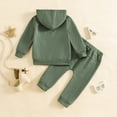 thumbnail image 3 of Pimfylm Toddler Baby Boy Clothes Fall Winter Outfit, Kids Boys Clothes Little Boys 2PCS Outfits Boys Long Sleeve Round Neckline Top Pants Set Boys Long Sleeved Hooded Sweatshirt Suit, 3 of 6