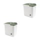 thumbnail image 4 of Bote de basura colgante Bearachild 9L Blanco Verde 2Conjunto, 4 of 6