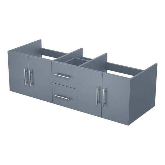 Lexora Home Geneva 60" Vanity Cabinet in Dark Gray