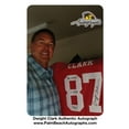 thumbnail image 2 of Dwight Clark Autographed San Francisco 49ers (Red #87) Deluxe Framed Jersey w/ "The Catch and Date", 2 of 2