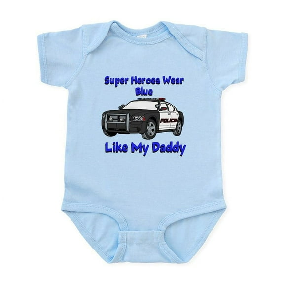 CafePress - Super Heroes Like Daddy Body Suit - Baby Light Bodysuit, Size Newborn - 24 Months