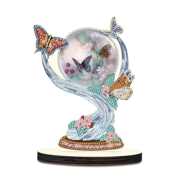 Diamond Painting Desktop Decoration, Butterfly Planet 5D DIY Special Diamond Art Decoration Kit for Adults, Office Desktop or Christmas Holiday Gift
