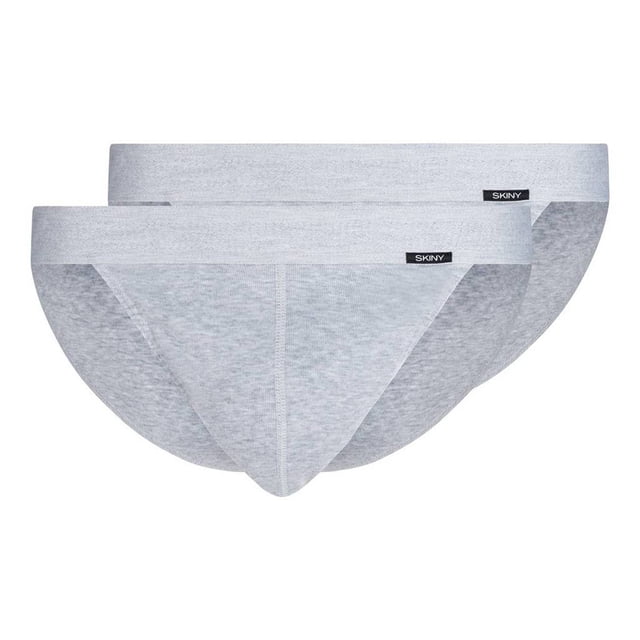 SKINY Calzoncillos para hombre, paquete de 2 - Algodón Retro, pantalones, costilla fina, algodón Gris 2XL (XX-Large)