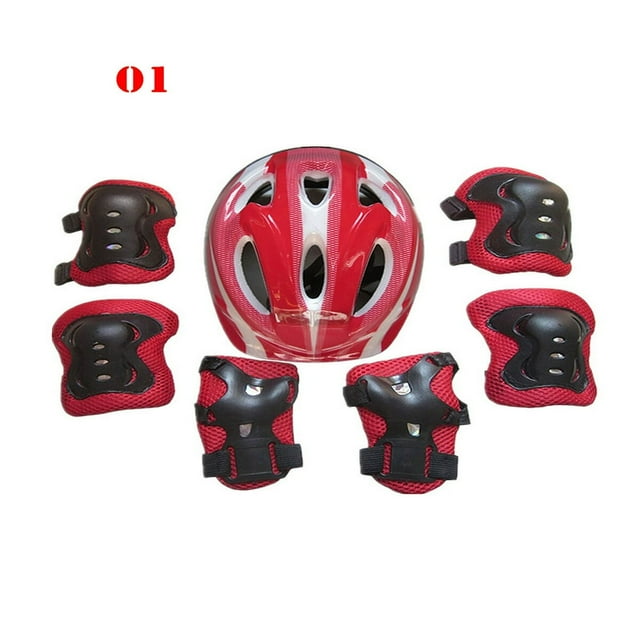 Child Kids Safety Helmet & Knee & Elbow Pad Set For Boy Girl Cycling Skate Bike