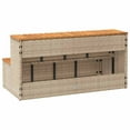 thumbnail image 5 of vidaXL Hot Tub Step Beige 100x50x50.5 cm Poly Rattan and Solid Acacia, 5 of 5