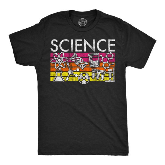 Mens Science Stripes Funny T Shirts Awesome Scientific Graphic Tee for Men Graphic Tees