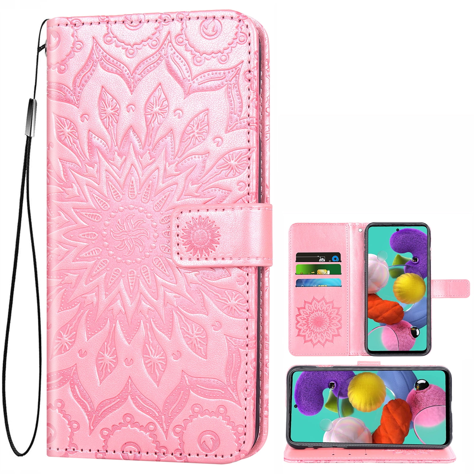 Leather Wallet Case for Samsung Galaxy A51 5g with RFID Credit Card