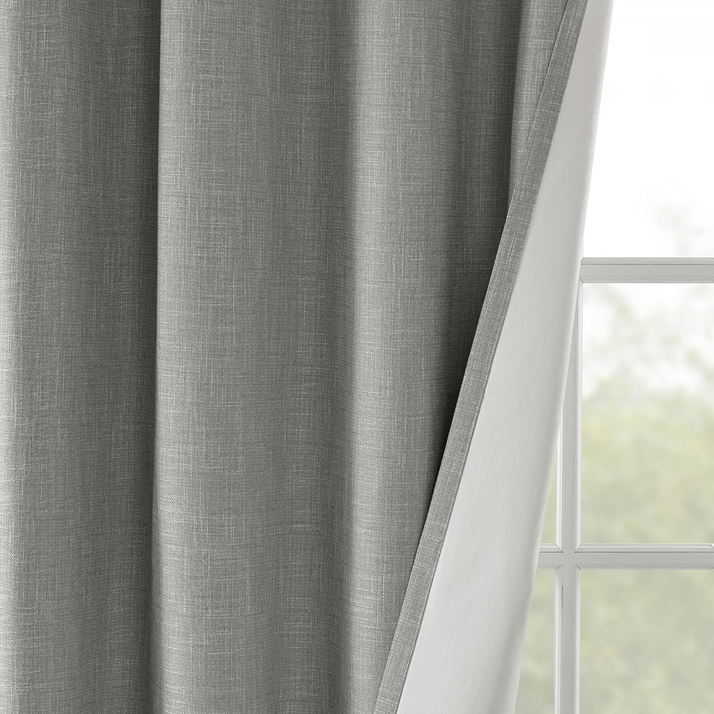 MAYEERTY 1 Pc Printed Heathered Blackout Grommet Top Curtain Panel