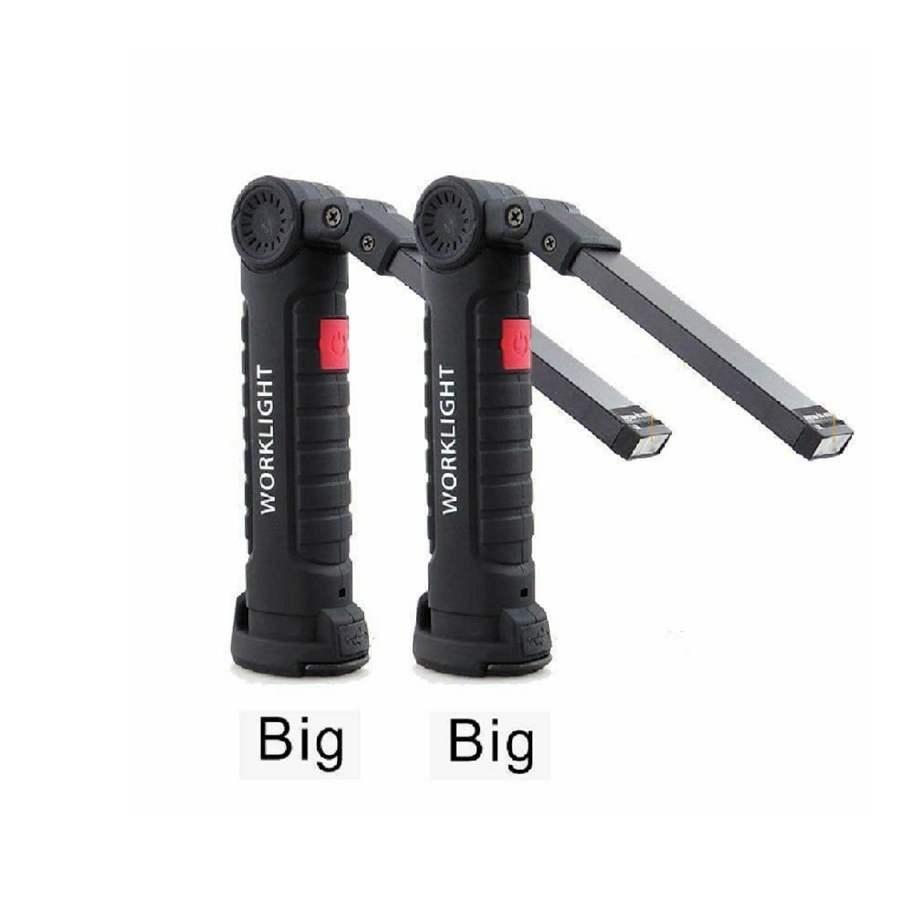 Rechargeable COB LED Work Light Lamp Flashlight Inspect Folding Torch Magnetic 