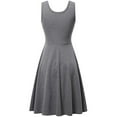 thumbnail image 3 of FAIWAD Robe Débardeur Évasée Sans Manches pour Femme Été Couleur Unie Ligne A Robe d'Été Grande Taille Robes T-Shirt, 3 of 3