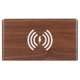 thumbnail image 2 of Reloj despertador digital de madera con atenuador de 3 niveles, pantalla dual, color marrón, luz amarilla fina, reloj de carga inalámbrico, 2 of 5