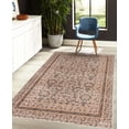 thumbnail image 4 of Leaf Decorative Rug, Bohemian Retro Pattern of Botanical Garden Blooms Rustic Effect Artwork, Quality Carpet for Bedroom Dorm and Living Room, 6 Sizes, Warm Taupe, by Ambesonne, 4 of 4