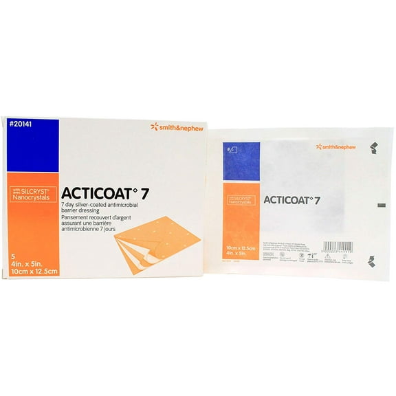 5-Pack Smith & Nephew 20141 Acticoat 7 Day 4 in. x 5 in. (Set of 5)