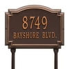 Whitehall Products 1293AC Standard Lawn Two Line Williamsburg Address Plaque, Antique Copper