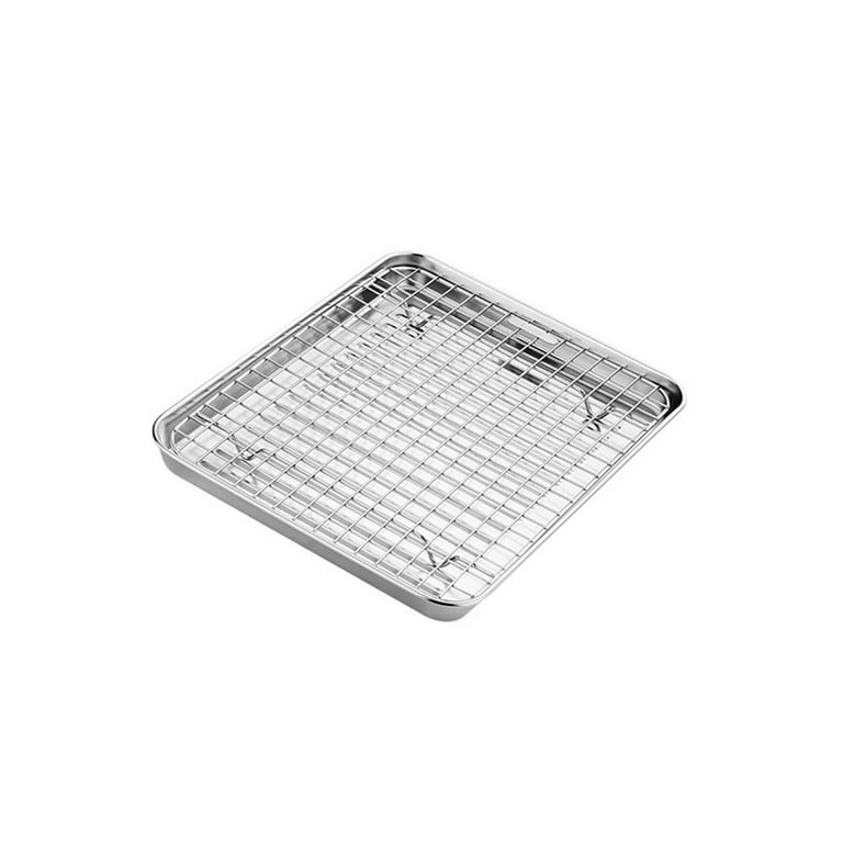 AOOOWER 316 Stainless Steel Baking Tray Baking Plates BBQ Tray with Removable Cooling Rack Baking Pan Sheet Oven Dishwasher Safe Walmart