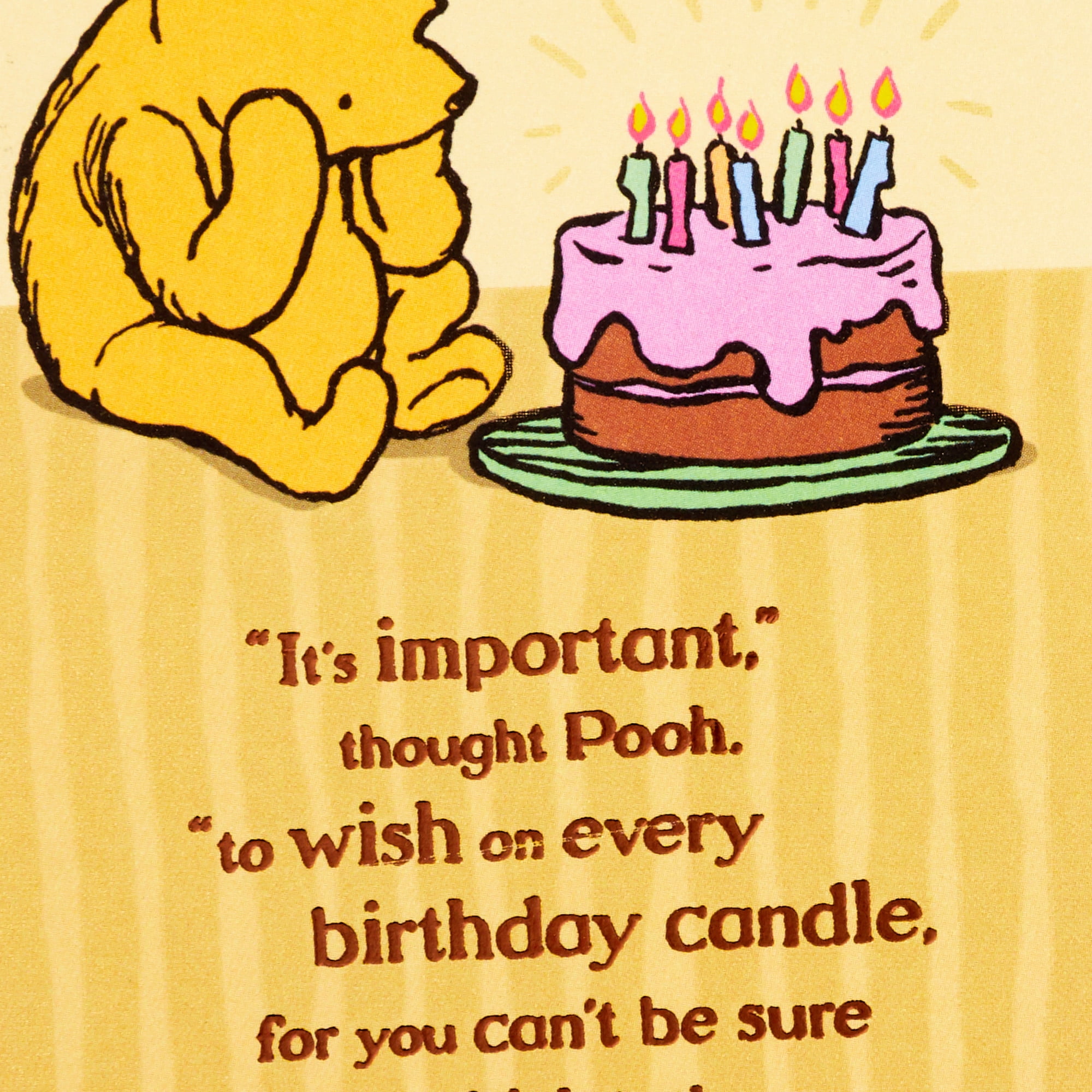 Hallmark Disney Winnie the Pooh Birthday Card (Hope Your Wishes Come True)