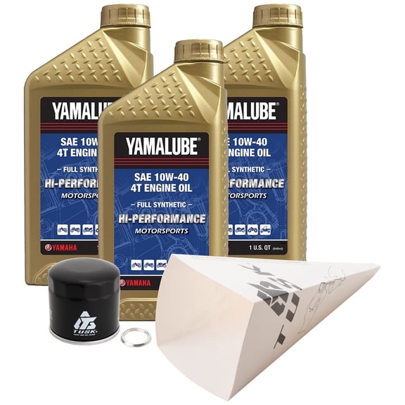 Tusk 4-Stroke Oil Change Kit Yamalube10W-40 Compatible with Yamaha Tenere 700 2021-2025 (Full Synthetic 4T)