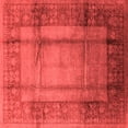 thumbnail image 1 of Ahgly Company Indoor Square Oriental Red Industrial Area Rugs, 4' Square, 1 of 4