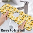 thumbnail image 6 of Fuzoiu Blue Floral Sunflower Print Kitchen Faucet Suction Pad, Sink Splash Guard Faucet Mat, Faucet Handle Drip Catcher Tray Drying Mat For Bathroom Kitchen Bathroom Countertop, 6 of 7