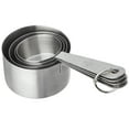 thumbnail image 4 of The Pioneer Woman Set of 4 Embossed Stainless Steel Measuring Cups, Playful Posy, 4 of 10