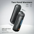 thumbnail image 5 of 2 Pack Hand Warmers Rechargeable Black, Mytrix Upgraded 2-in-1 6000Ah Electric Hand Warmers, Portable USB Reusable Handwarmers, 5 of 10