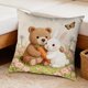 thumbnail image 1 of Uuiauoio Cute Animals Decorative Throw Pillow Cover , Animals Family Animals Outdoor Pillow Cases Square Standard Cushion Cover for Sofa Couch Bed Car 17.72x17.72 inch, 1 of 6