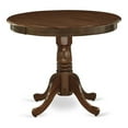 thumbnail image 1 of Bowery Hill Table à Manger Ronde Traditionnelle Antique en Bois de Caoutchouc, Noyer, 1 of 5