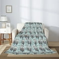 thumbnail image 2 of Rateoe Sea Otter Pattern Flannel Throw Blanket, Ultra-soft Blanket for Bed, Couch, Car, Hypoallergenic Anti-pilling blanket-50"x40"(Vertical), 2 of 6