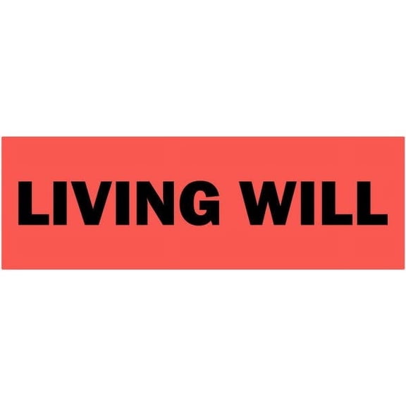 2" x 1"  Living Will Medical Healthcare Labels