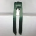 thumbnail image 4 of Unique Bargains Wigs for Women 51" Blackish Green Wigs with Wig Cap, 4 of 6