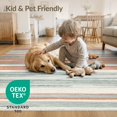 thumbnail image 4 of ODIKA 6'x9' Washable Area Rug Non-Slip, Chair-Friendly, Chindi Rag Multi Color Striped With Vintage Faded Boho Bands for Dining Room, Under Table, Office Décor, 4 of 7