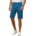 thumbnail image 4 of Lars Amadeus Plaid Shorts for Men's Father's Day Gift Flat Front Houndstooth Print Chino Shorts, 4 of 5
