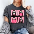 thumbnail image 2 of Scary Face Bubble Gum in October We Wear Pink Ghost Unisex T-Shirt, Sizes S-5XL - Gategoo, 2 of 5