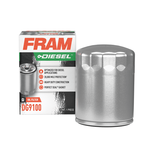 FRAM DG9100 Diesel 20,000 Mile Oil Filter, Fits Select Diesel Vehicles