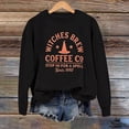 thumbnail image 3 of MVRLSH Women's Sweatshirt V-Neck Brew Coffee Pumpkin Graphic Long Sleeve Pullover - M, 3 of 3