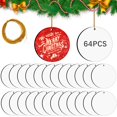 thumbnail image 1 of 64 Piezas De Adornos Redondos De Sublimación En Blanco Mdf De Doble Cara, Adornos Navideños En Blanco Para Decoración De Árbol De Navidad, Manualidades, 1 of 5