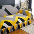 thumbnail image 6 of 1/2/3/4 Seater Geometric Stretch Sofa Skirt Cover Elastic Spandex Couch Covers for Living Room Furniture Protector Washable, 6 of 7