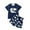 Dark Blue, variant on Gbsyewxs Boys Outfit Set 2 Piece Crew Neck Short Sleeve Dinosaur Print Tops And Shorts Soft Summer Boys Clothes Blue Size 4-5 Years